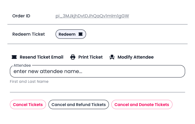 Ticket Actions
